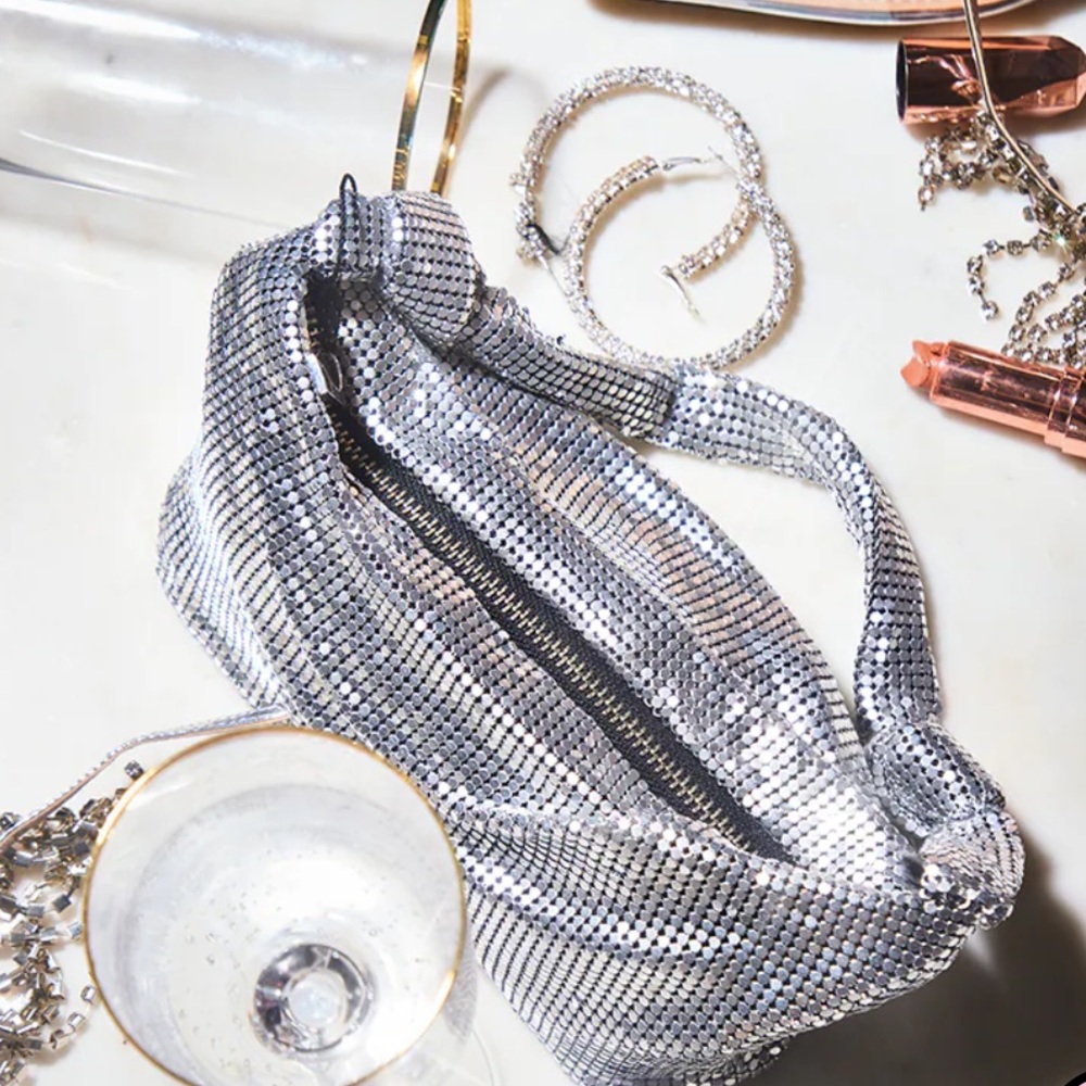 PLT Silver Chainmail Knot Mini Bag